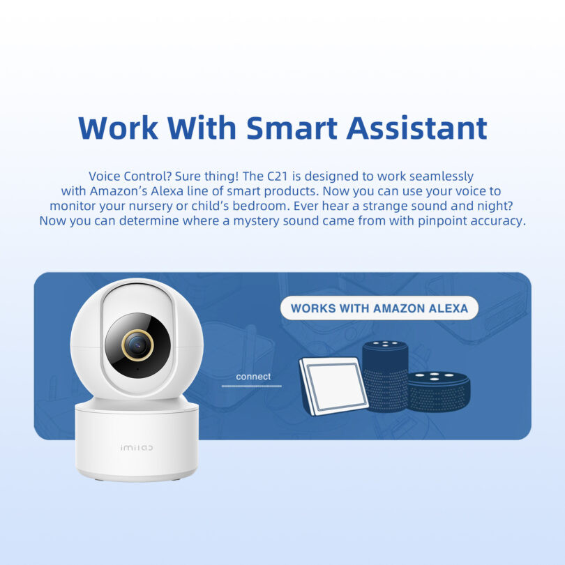 IMILAB C21 2.5K Surveillance Camera Vedio Wifi IP Smart Indoor Home Security Baby Monitor 360view Starlight Night Vision Cam - Image 9