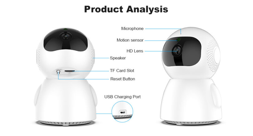HD WIFI Wireless PTZ Camera Home Security Baby Monitor ICSee - Image 6