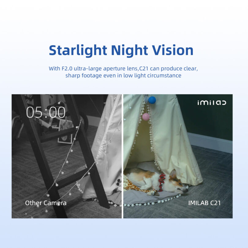 IMILAB C21 2.5K Surveillance Camera Vedio Wifi IP Smart Indoor Home Security Baby Monitor 360view Starlight Night Vision Cam - Image 3
